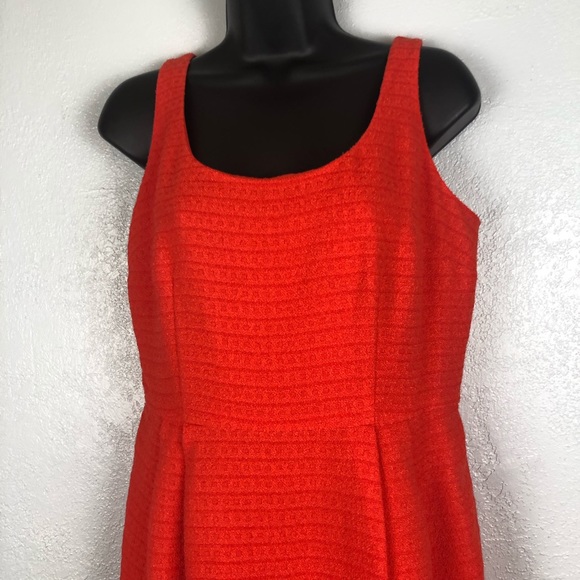 ANN TAYLOR Orange textured sheath dress Sz 4 - Picture 4 of 13